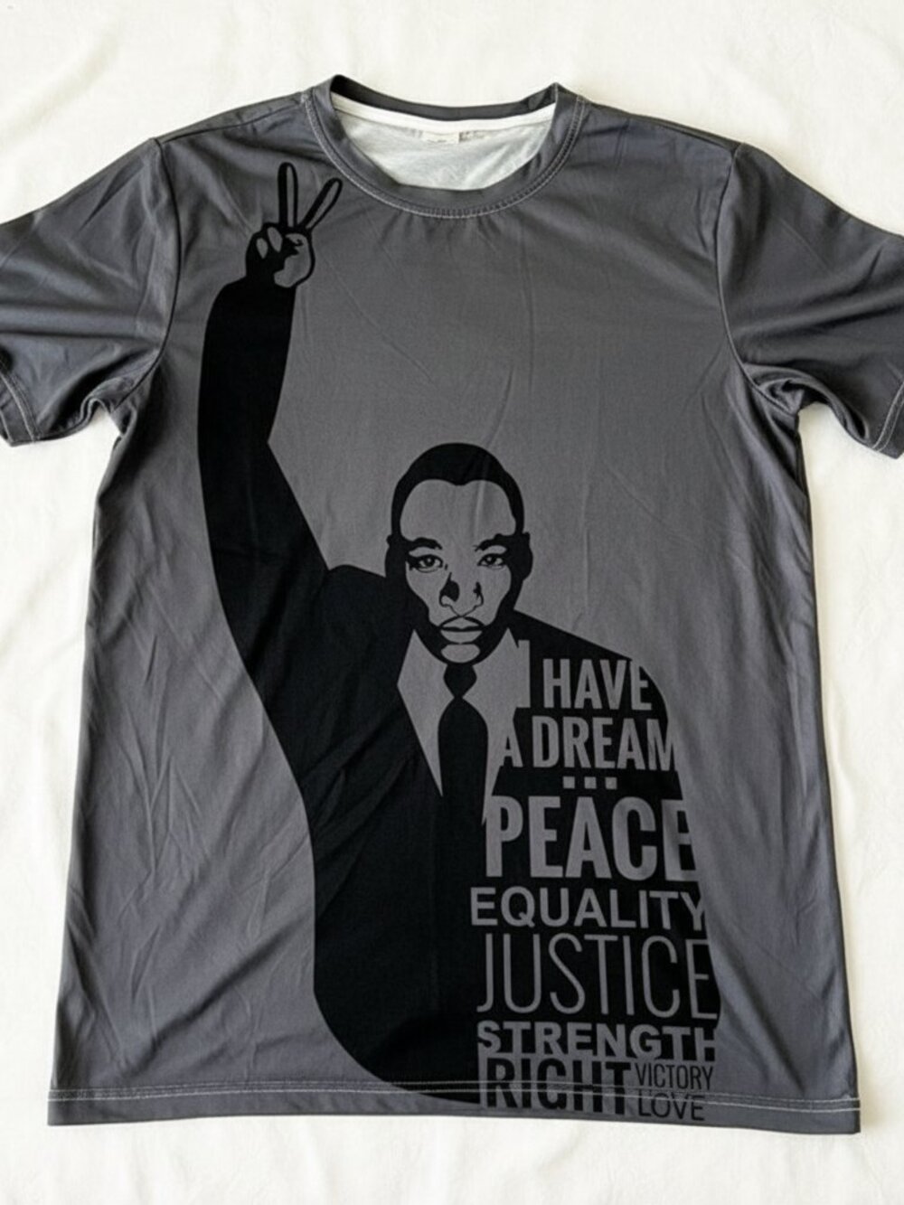 MLK 'I Have a Dream' Graphic Tee | 2kulture | Men's M | Gray Custom Design
